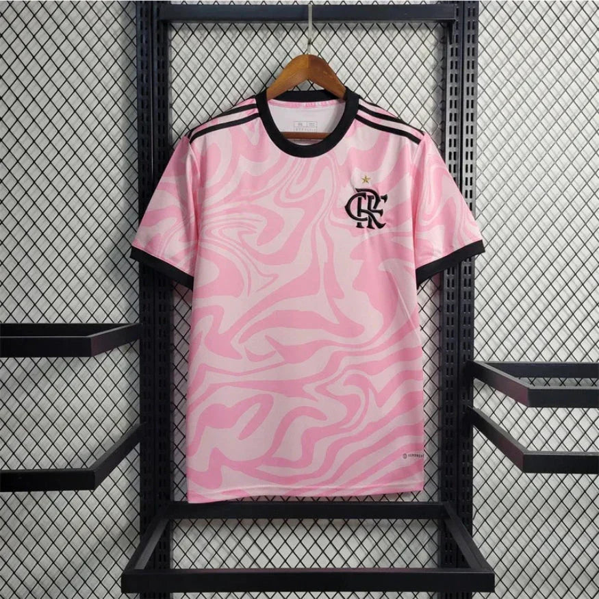 Maillot Flamengo Third Rayé Rose 23/24